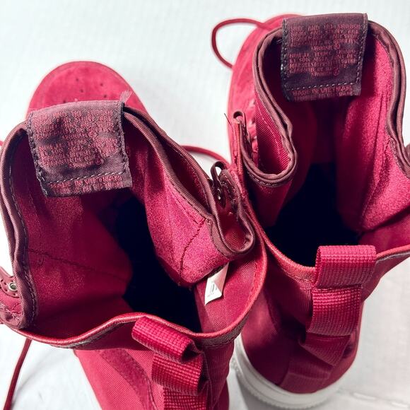 Nike SF Air Force 1 High 8.5 Special Field Red Crush 2018 Suede Nylon 857872-601 - Picture 8 of 15
